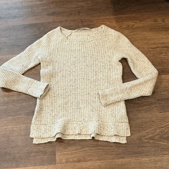 Athleta Cream Textured Crew Neck Sweater - Picture 4 of 6